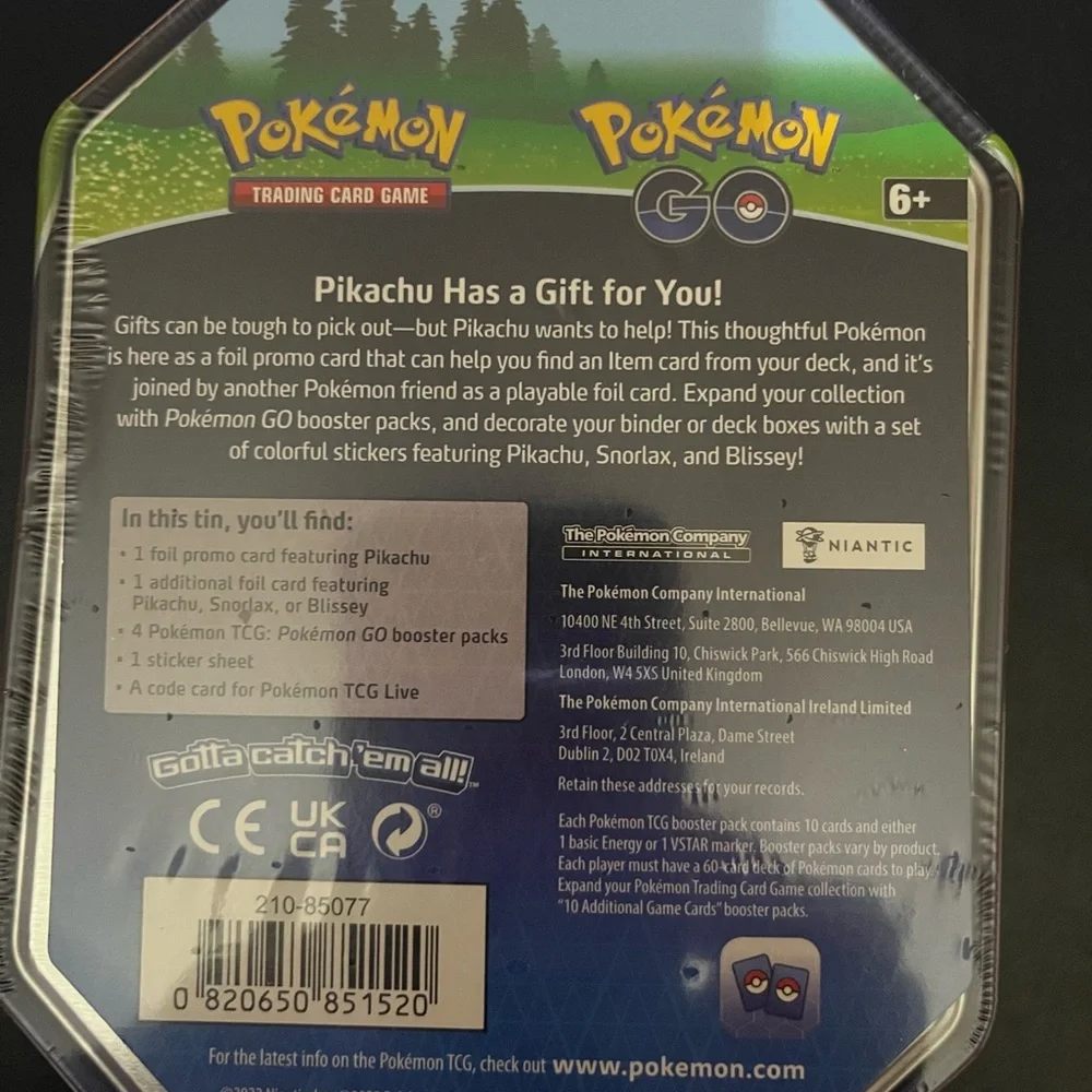 Pokemon GO Blissey Card Tin - Blue and Pink - Picture 4 of 5